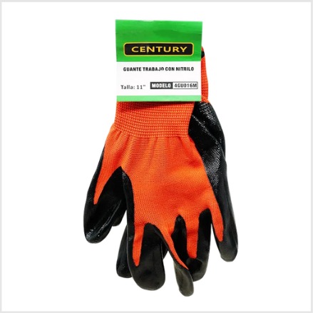 [GUANTE001] GUANTE POLIESTER C/NITRILO BLACK 10"