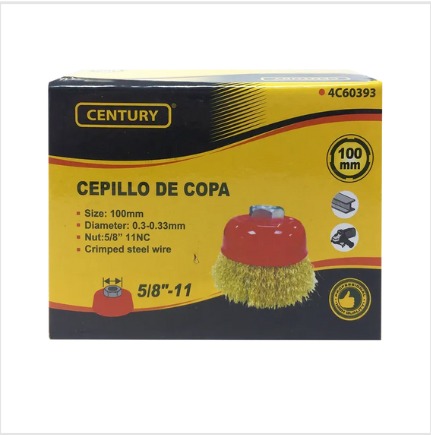 [4C60393] CEPILLO DE COPA 100MM DORADO G382583 880213