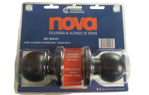 [CERNOV009] CERRADURA NOVA DORMITORIO BN NEGRO 