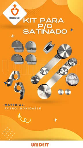 [KITMIC002] KIT PUERTA CORREDIZA SATINADO MICO 